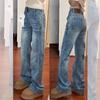 2025 Retro Plus Size Wide-Leg Micro-Flare Jeans for Women - Autumn/Winter