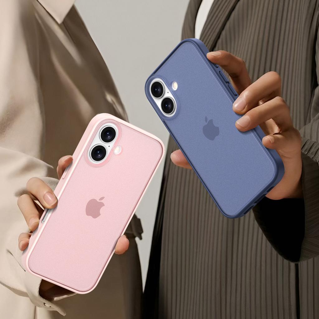 For iPhone 17 Case Skin Feel Frosted PC+TPU Protective Phone Cover