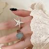 Pack of 2 Adjustable Starfish Inspired Open Rings with Artificial Gemstones for Women Daily Wear or Party Jewelry