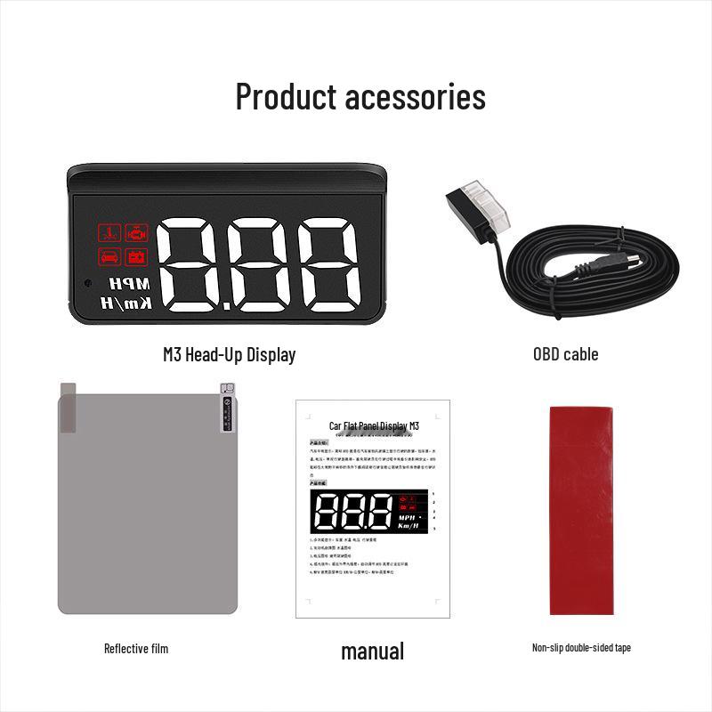 M3 Универсальный Портативный Высокочеткий Автомобильный Проекционный Дисплей (HUD)