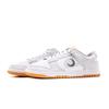 Nike Dunk Leather Abrasion Resistant, Lightweight, And Breathable Low top Skateboard Shoes Unisex Gray White HF5441-110(Team59-)