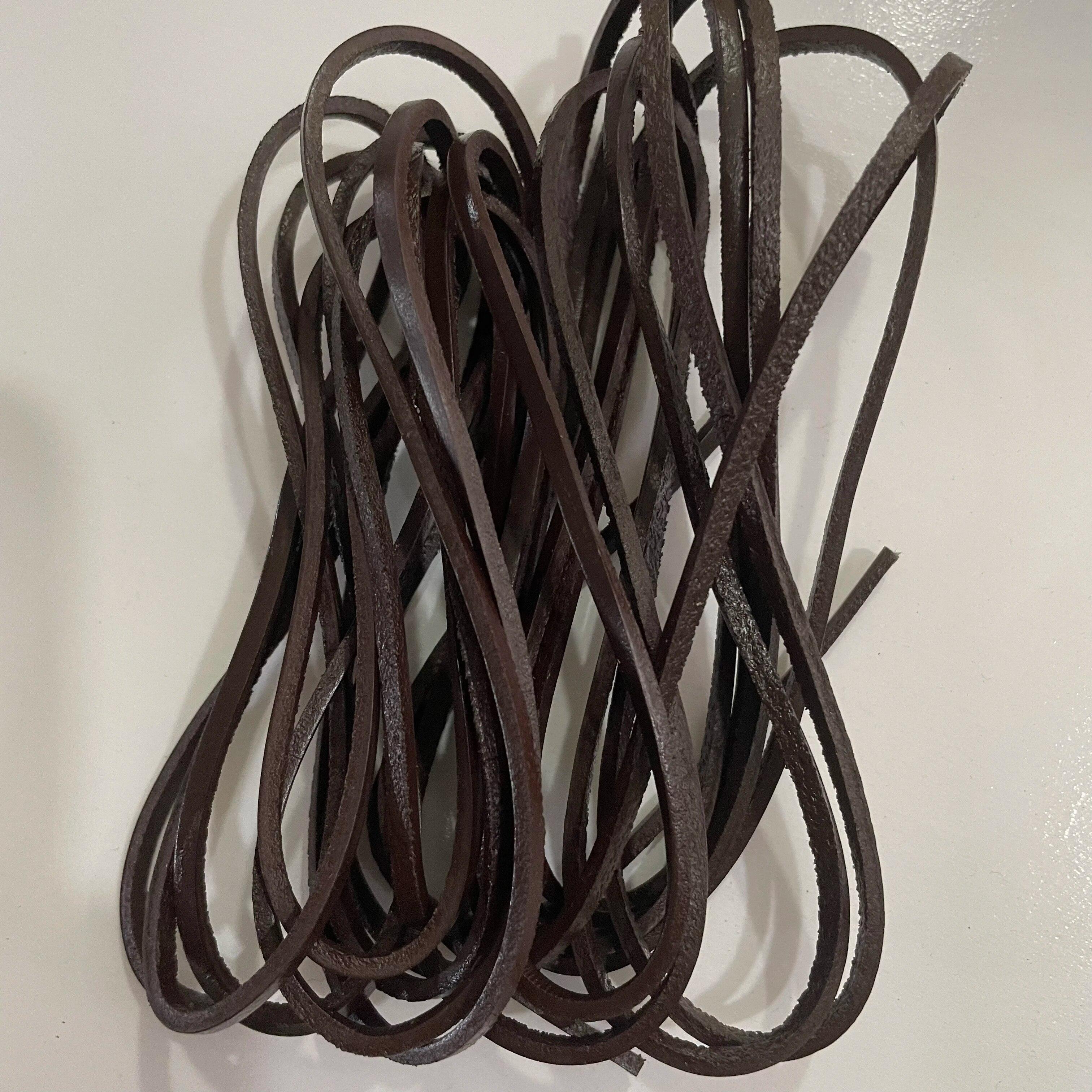 

5 ярдов ретро высококачественный шнур из натуральной кожи круглый/плоский шнур из коровьей кожи подходит для ожерелья браслеты ювелирные изделия своими руками 5yards