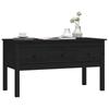 Vidaxl Stolik Kawowy, Czarny, 102X49X55 Cm, Lite Drewno Sosnowe