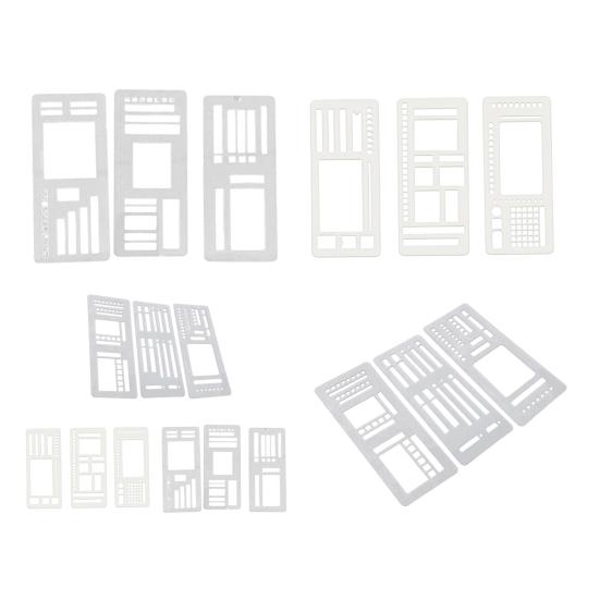 Flexible Record Templates Planner Stencil Set Compatible with Coils Discs Rings Drawing And Checklist Templates for Dot Grid Journals