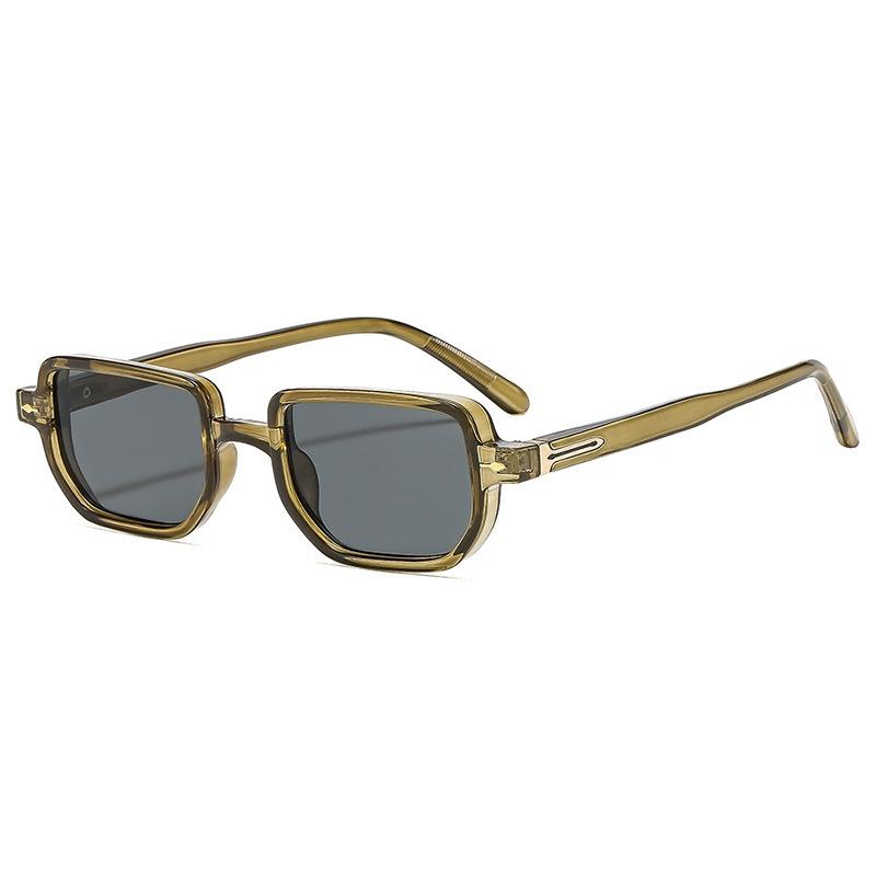 Ins New Retro Square Women Gradient Sunglasses  Fashion Luxury Brand Rivet Design Men Trendy Casual Shades Uv400
