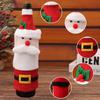 Qiao Ding Knitted Christmas Cartoon Wine Bottle Cover - Flannel Santa & Snowman Bag