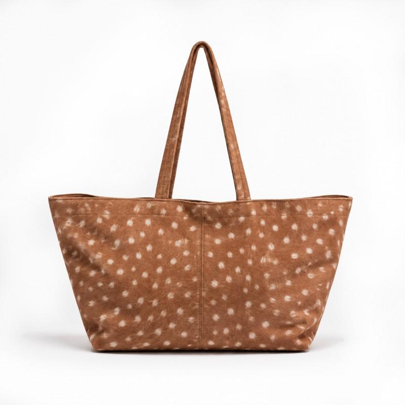 Vintage Suede Polka Dot Tote Bag