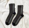 Women's Retro Ethnic Style Color Block Striped Mid-Calf Socks for Spring and Autumn