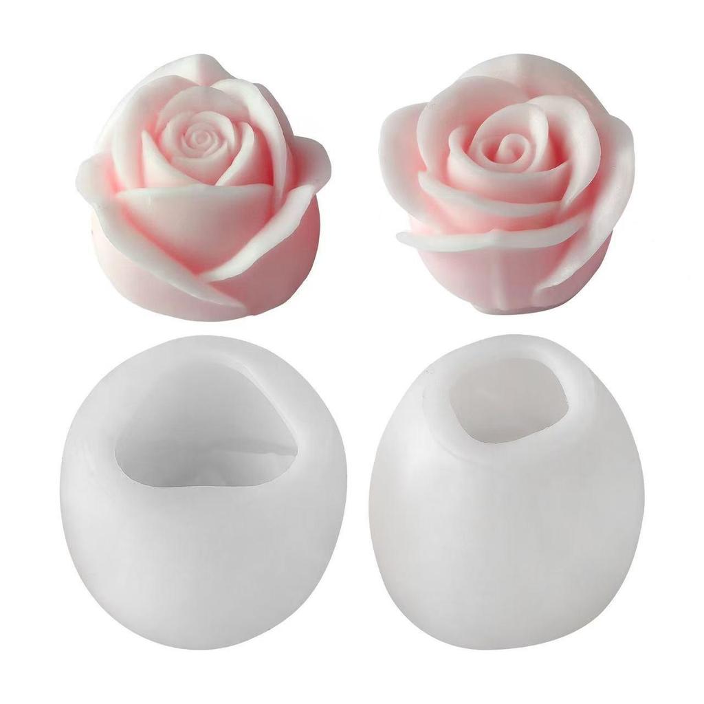 3D Rose Flower Aromatherapy Candle Silicone Mold for DIY, Baking, Plaster, & Soap Making