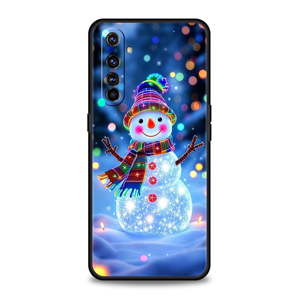 Christmas Snowman Case For Realme C67 C63 C55 C53 C35 C25 C21 GT 2 3 5 6 10 11 12 13 Pro Plus 5G Soft TPU Phone Cover Fundas Bag