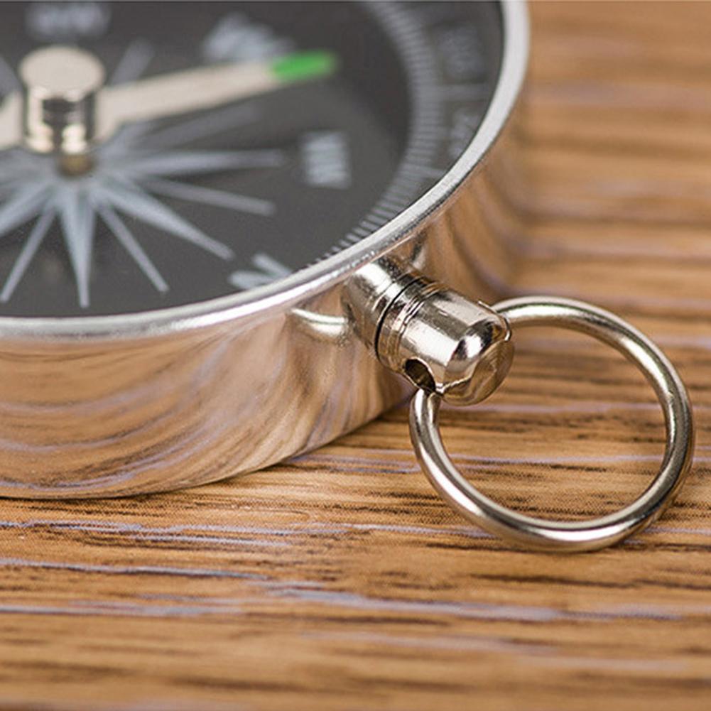 - Aluminum Mini Compass with Keychain Outdoor Camping Survival Pocket Compass