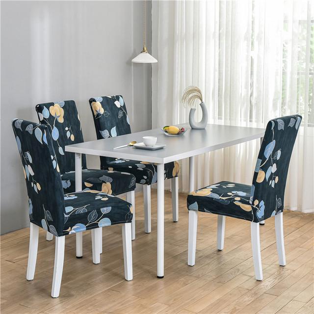 Stretch Chair Slipcovers For Dining Room Elastic Chair Covers For Office Hotel Banquet Wedding Universal Size 1 /2 /4 /6 Pcs