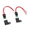 2PCS 12AWG Fuse Holders with 30A Standard Blade Fuse Water Proof Cover Kit for ATO ATC Car RV Truck Boat 20CM