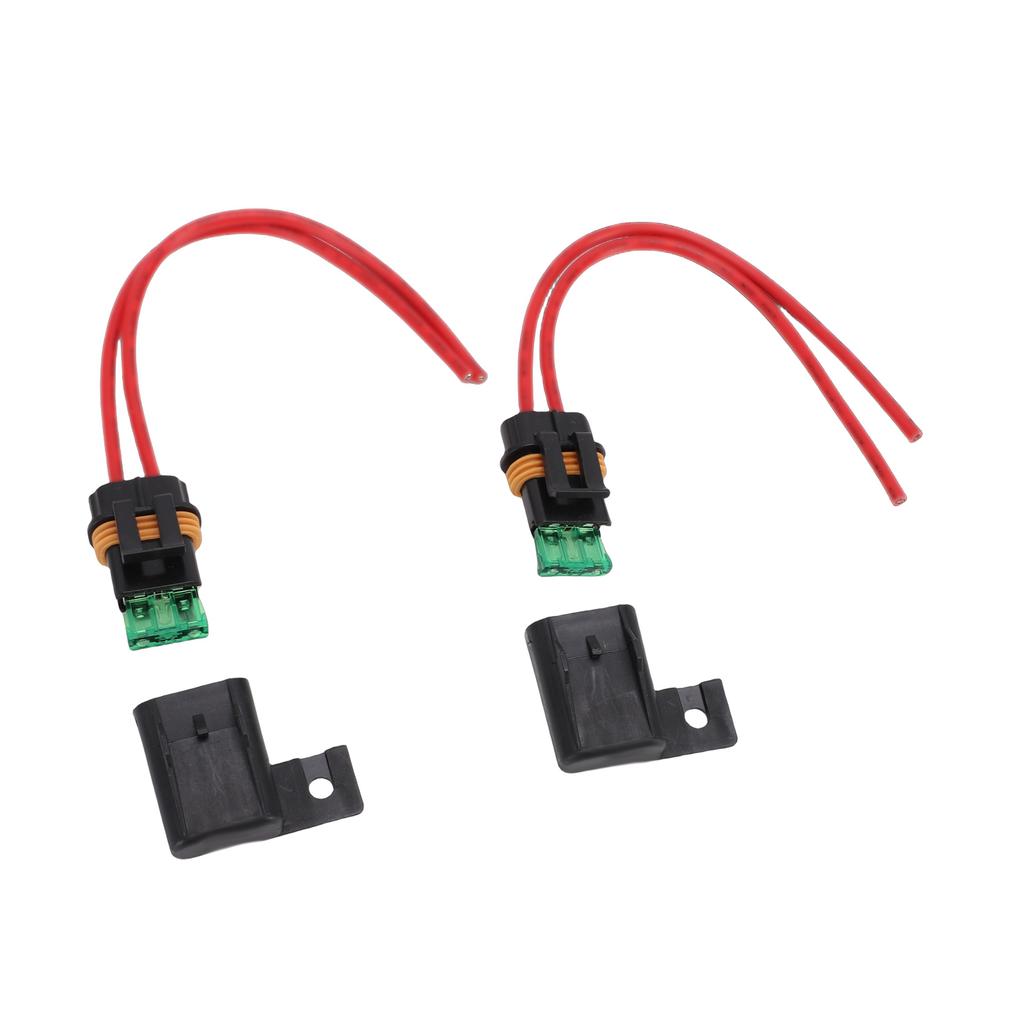 2PCS 12AWG Fuse Holders with 30A Standard Blade Fuse Water Proof Cover Kit for ATO ATC Car RV Truck Boat 20CM
