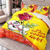 Diddl 3Pcs Bedding Set Duvet Cover With Two Pillowcases For Bedroom Home Decoration
