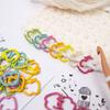 24Pieces Fruit Shape Stitching Markers Rings Crochet Locking Markers for Hobbyist and Professional Knitting Crocheting