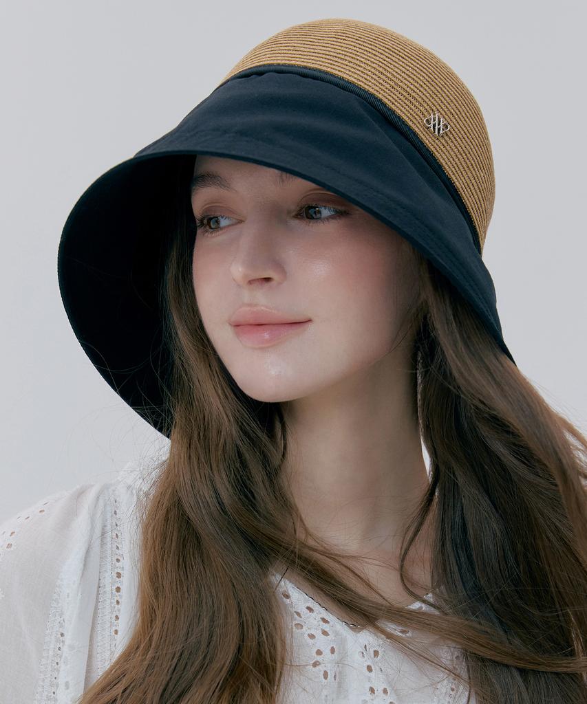 Mineti Raffia Cotton Bucket Hat F 11026 Cmt