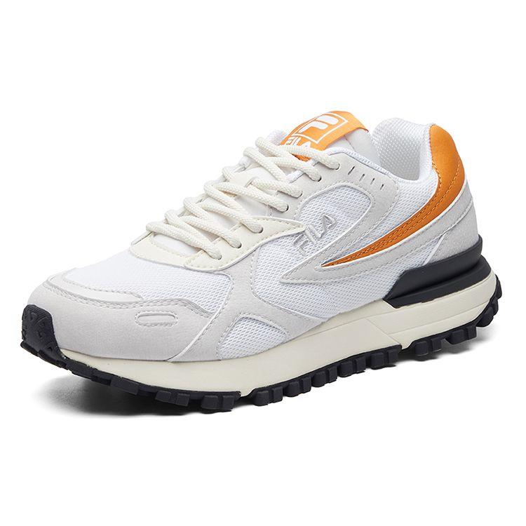 FILA Zagato Rambler Sports Mesh Low-Top Running Shoes Men sneaker White Gray F12M041118FWG