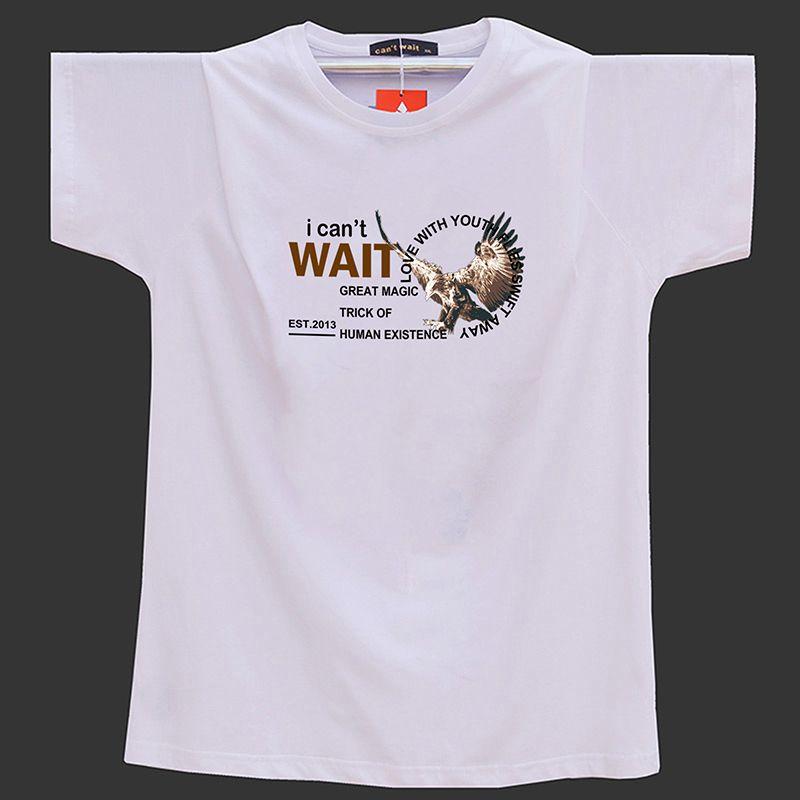 

Nine Fortune Fashion Plus Size Short Sleeve 20-40 Years Old Flying Eagle T-Shirt White L