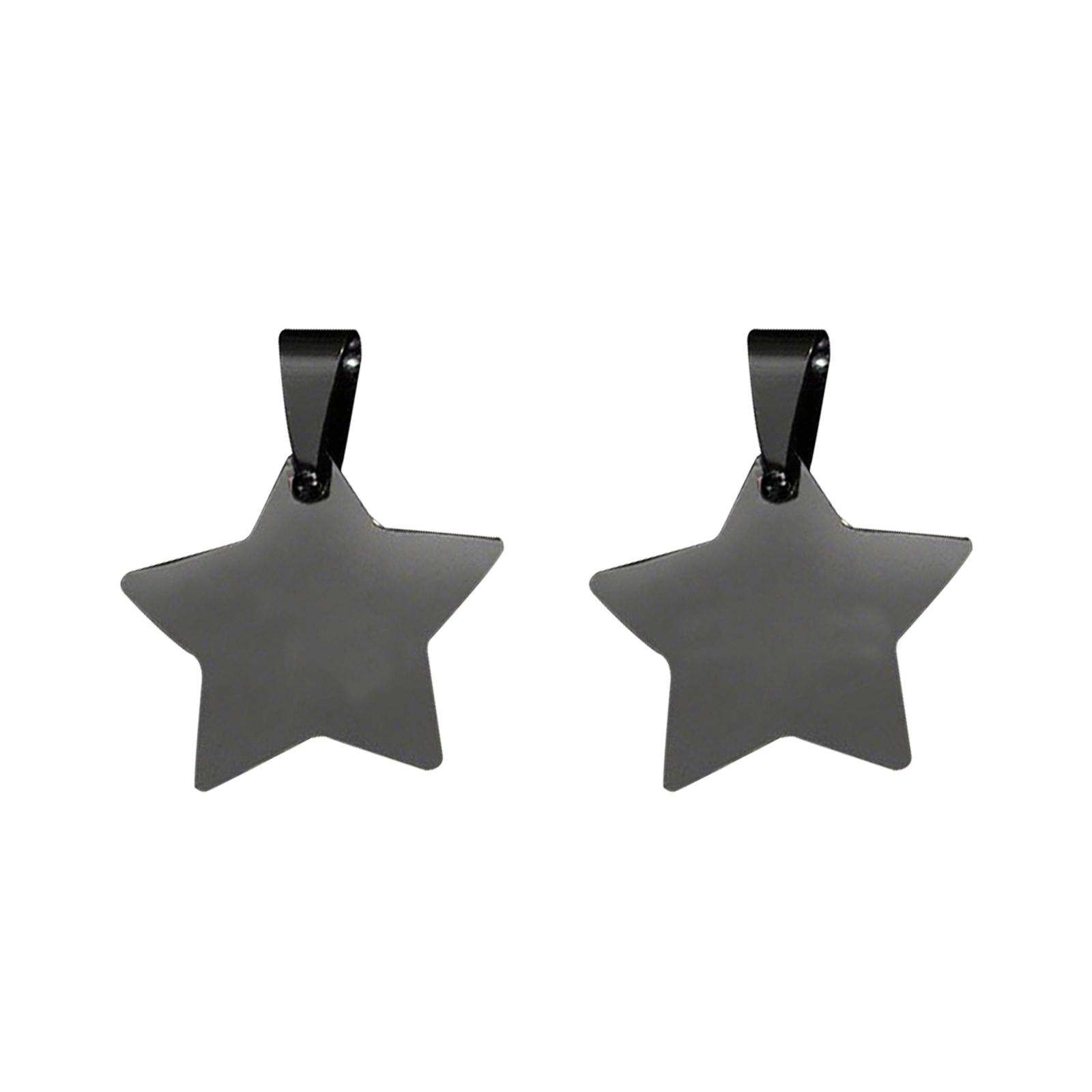 

Personalized Engraved Stainless Steel Star And Moon Themed Pet Nameplate Ornaments For Cats And Dogs M чёрный