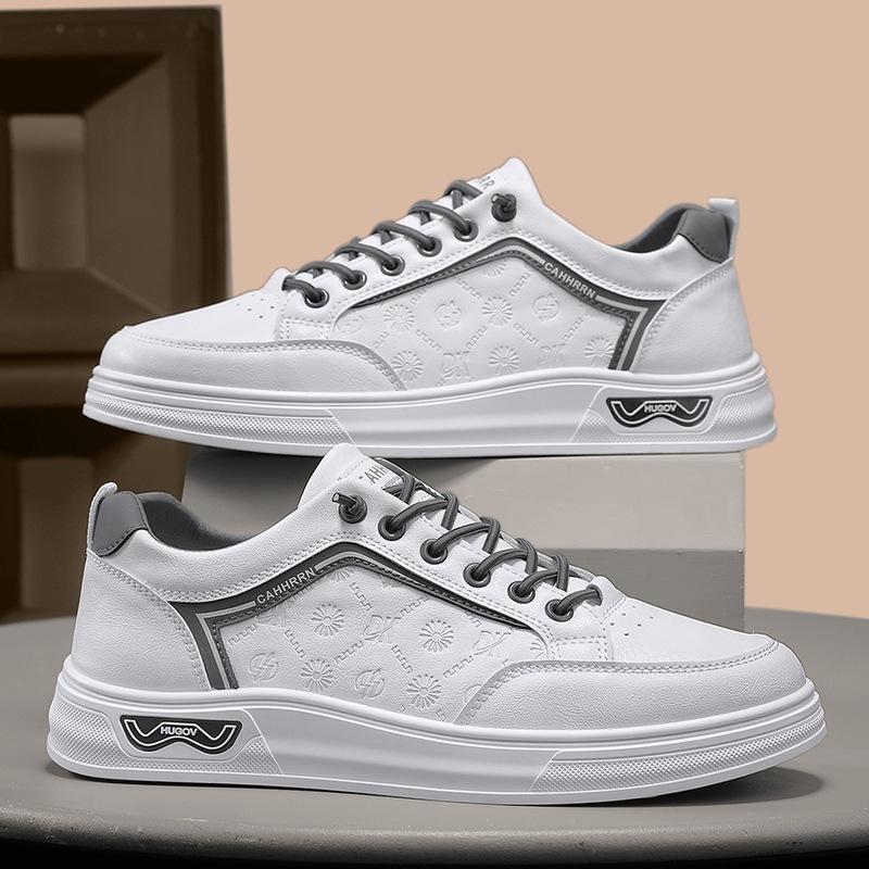 

Four Seasons Little White Shoes Men s Fashion Trend Board Shoes Student Spring Men s Shoes Leather Surface Sports and Leisure Shoes 2025 44