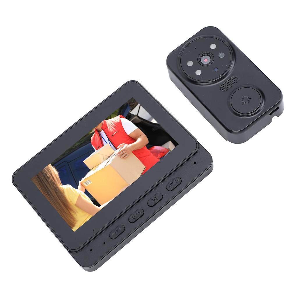 Video Doorbell Camera 4.3 Inch Clear Display Wireless Intercom 8MP 1080P HD 170 Degree Wide Angles