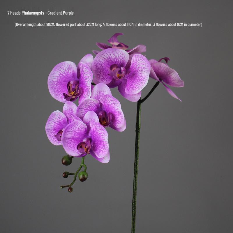 High-End PU Phalaenopsis Artificial Flowers - Single Stem for Home & Hotel Décor