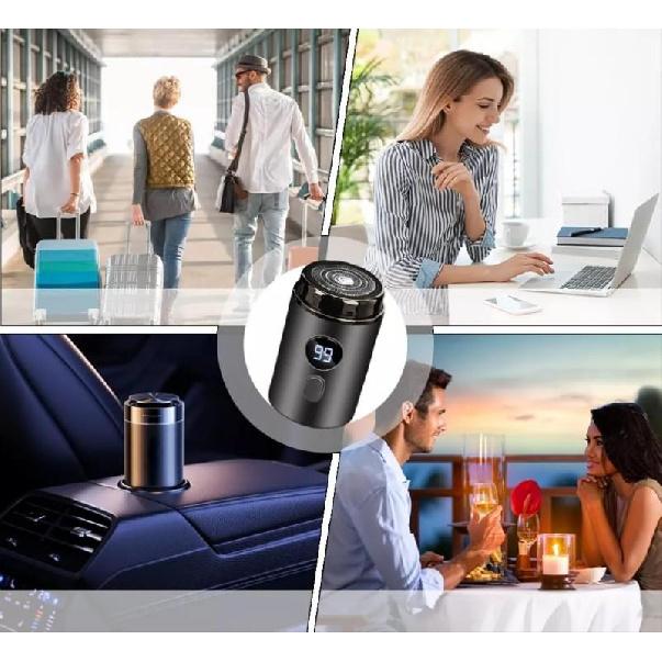 Mini Electric Razor Portable Men's Shaver Digital Display Intelligent Wet and Dry Rechargeable Washable Beard Razor