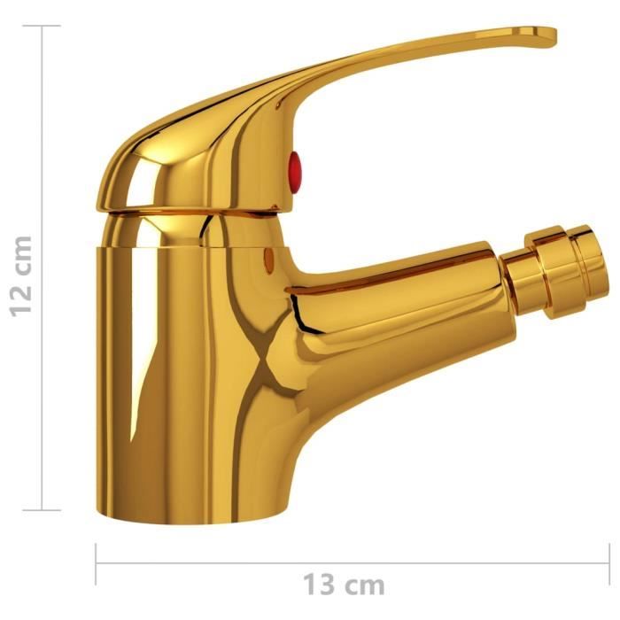 VidaXL Mitigeur de bidet de salle de bain Doré 13x12 cm