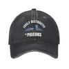 Unisex Easily Distracted By Pigeons Printed Hat Vintage Distressed Baseball Cap Adjustable