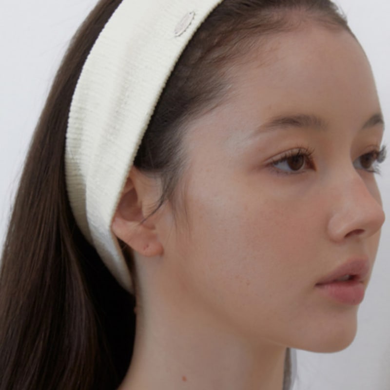 

Eireve БАЗОВАЯ ПОВЯЗКА НА ГОЛОВУ _В РУБЧИК (2 ЦВЕТА) Peach Fuzz