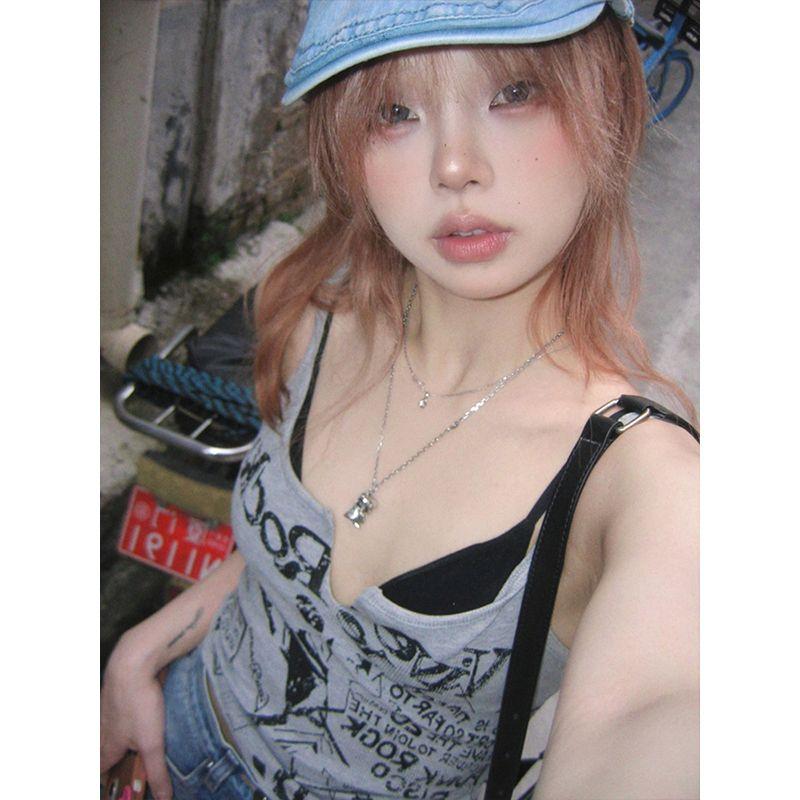 

Женские топы-слинги, черно-белые футболки, внутренние топы без рукавов для девочек, топы Y2K, спортивный жилет S