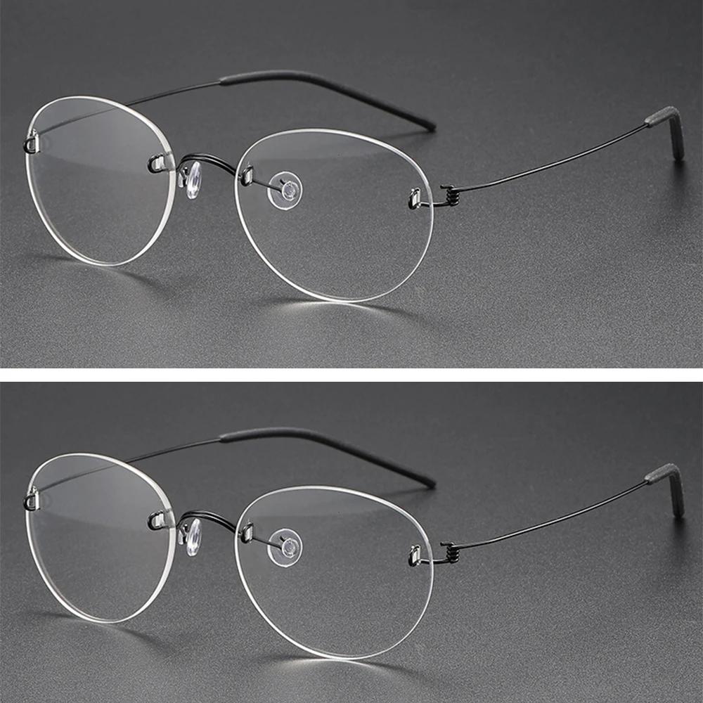 Runde Brillen für Damen Vintage Blaulichtfilterbrille Herren Ultraleicht Schraubenlos Computerbrille Luxus Koreanischer Stil