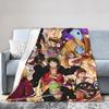 Luffy Anime  Fleece Throw Blankets Luffy  Blanket for Home Couch Super Soft Bedroom Quilt,