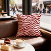 Zebra Texture Cushion Cover Set of  Decorative Short Plush Pillow Covers for Sofa Soft  Cushion Case x cm