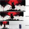 Japanese Samurai Desk Mat XXL Black and White Gaming keyboard mat large Oni Samurai extended deskpad Ghost of Tsushima Mousepad