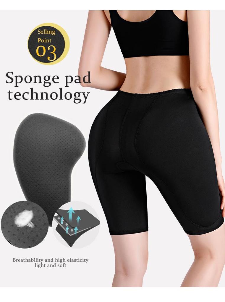 Damen Low-Waist Po-Hebende Hose mit Schwammeinlagen