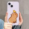 Roztomilé pouzdro na telefon Capybara pro iPhone Mini 11 12 13 14 15 XPlus Pro Max SE XR Transparent Shell