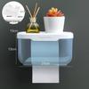 Punch-Free Bathroom Toilet Paper Holder with Storage Shelf