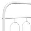 Metal Bed Frame with Headboard and Footboard White 183 x 213 cm