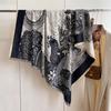 Korean Version Of Imitation Cashmere Scarf Women'S Winter Warmth Thickened Versatile Animal Tassel Square Scarf Shawl Scarf