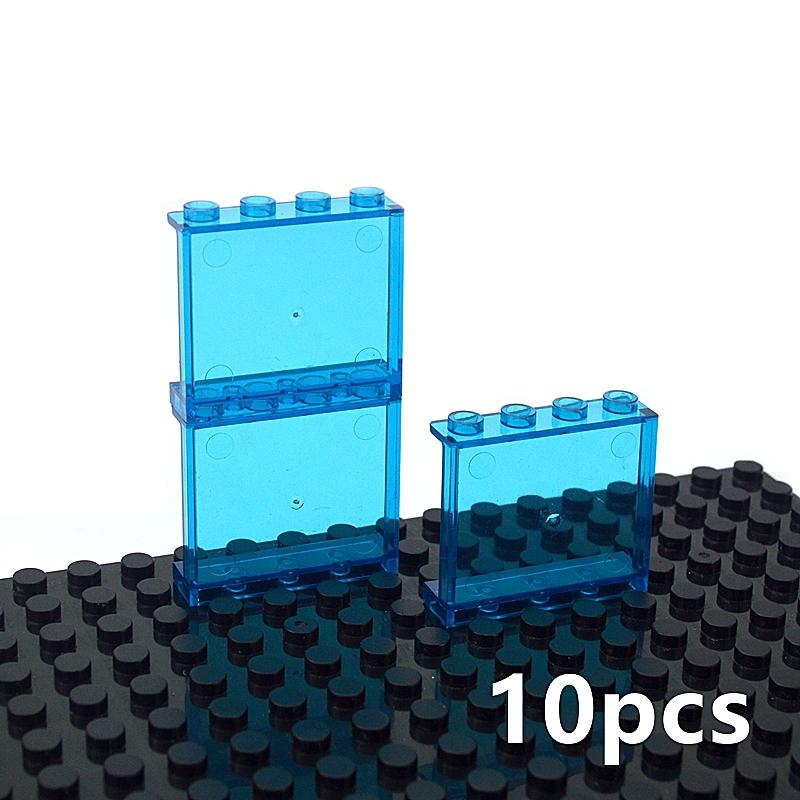 4215 87543 Transparent Panel Glass House MOC City Bricks Parts 1x2 1x4 Window Frame Building Blocks Construction Compatible Toy