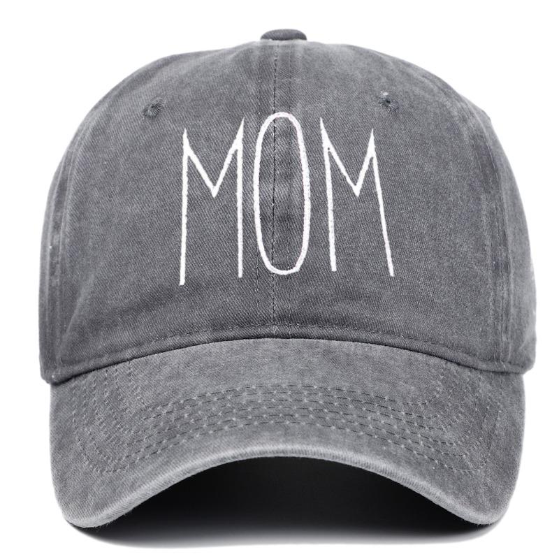 "DAD MOM" Gestickter Verstellbarer Fischerhut, Vintage-Wasch-Stil, Neutrale Unisex-Sonnenkappen für Outdoor-Aktivitäten, Urlaubsgeschenk