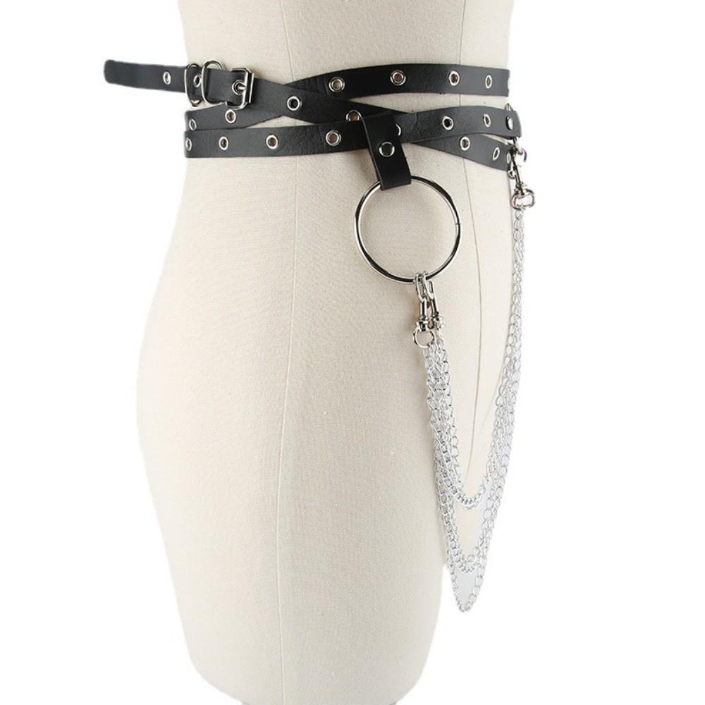 JK PU Leather Belt Extended Dress Waist Chain Fashion Women Waist Belt Dress Accessories