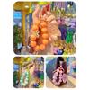 Yousheng Keychain Strong Load-Bearing Macaron Color Beads Key Chain with Glitter Cicada Pendant Portable Anti-Lost Mobile Phone Chain Bag