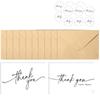 Thank You Card Set with Envelopes and Stickers Blank Folded Cards for Handwritten Messages Business Appreciation Gift Includes 2 Designs 5 Cards Each