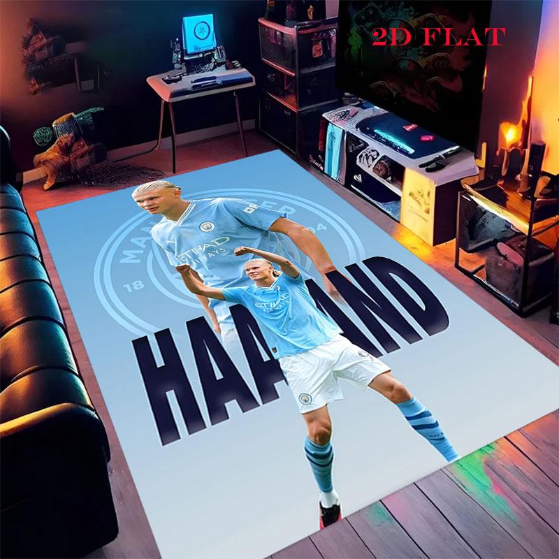 Haaland Football Carpet Rug for Living Room Bedroom Home Sofa Decoration,Kids Play Nonslip Floor Mat