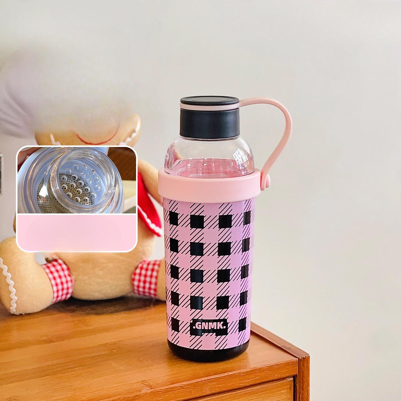 

Plaid High Appearance Level Thermos Cup Office Tea Cup Portable Stainless Steel Water Cup Women s Gift Cup 550ml