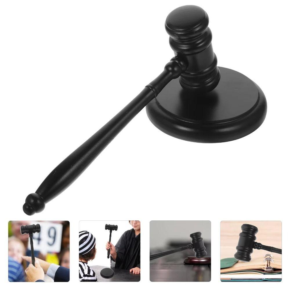 Wood Gavel Costume Sound Block Durable Base Lobster Hammer Simple Design Judge Hammer  Court
