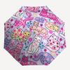 1pc Cats and Flowers Pattern Umbrella with Plastic Handle,Suitable for All Seasons UmbrellaPT527